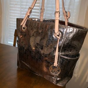 Silver metallic Michael Kors handbag